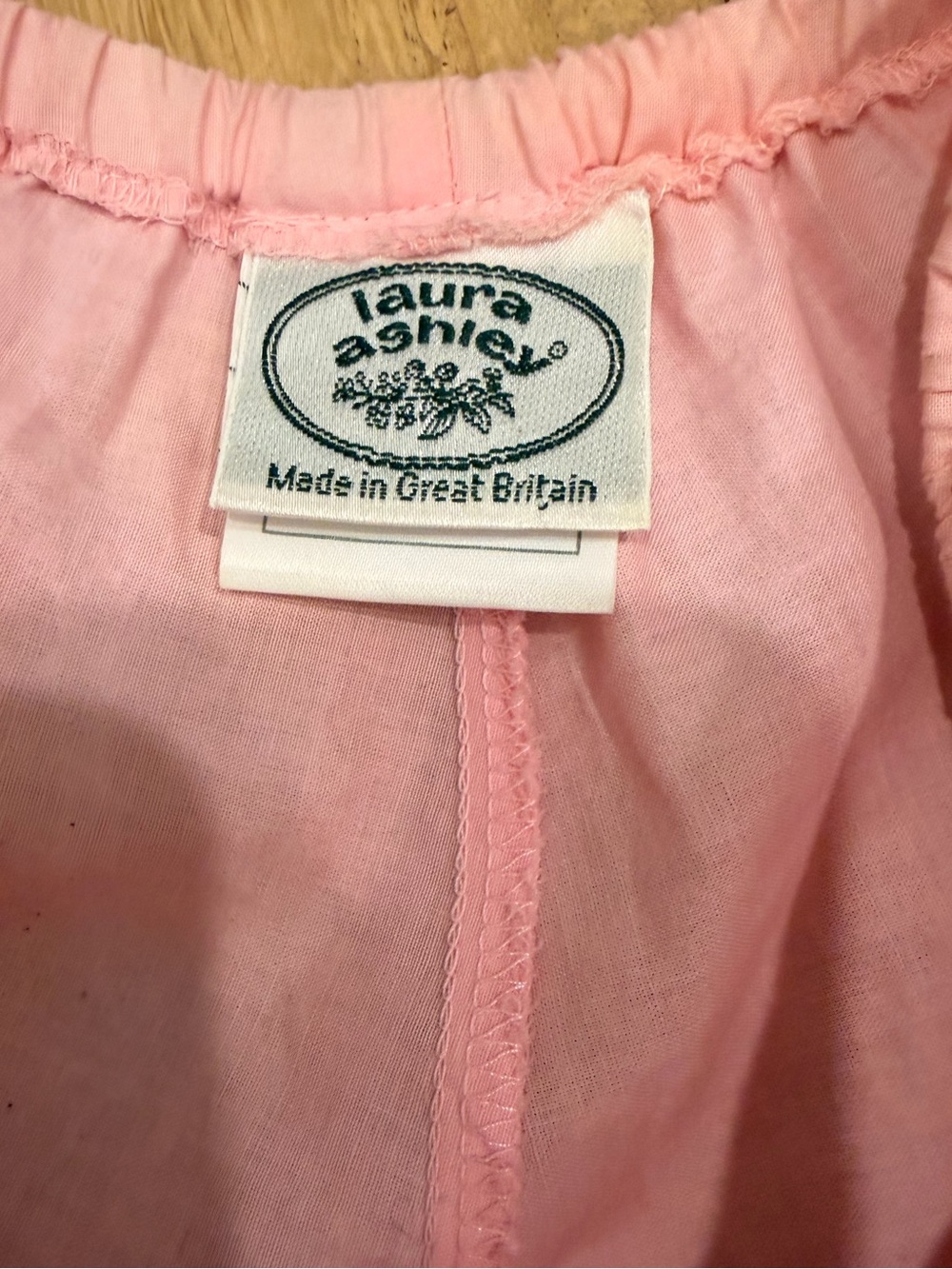 Vintage Laura Ashley Pink Puff Sleeve Made in Great Britain PetticoatCottagecore - Picture 7 of 12